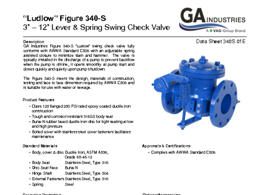 Figure 340S Data Sheet 340S-01E (3 to 12inch)