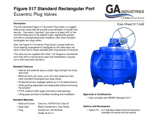 Figure 517R8 Standard Port Data Sheet 517-04B