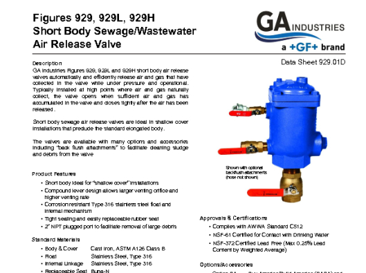 Figure 929 Data Sheet 929-01D (NPT)