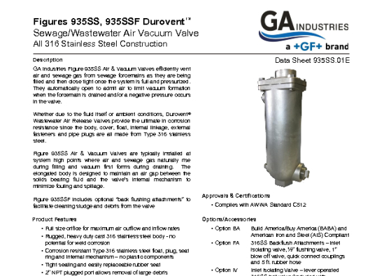 Figure 935SS Data Sheet 935SS-01E (NPT)