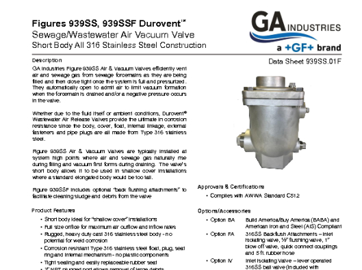 Figure 939SS Data Sheet 939SS-01F (NPT)