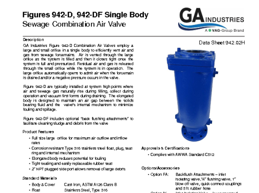 Figure 942D Data Sheet 942-02H