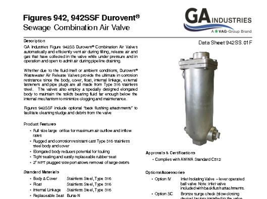 Figure 942SS Data Sheet 942SS-01F