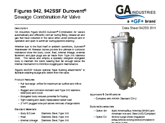 Figure 942SS Data Sheet 942SS-01H (NPT)
