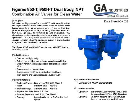 Figure 950T Data Sheet 950-02E