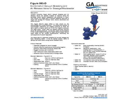 Figure 993D Data Sheet 993-01E