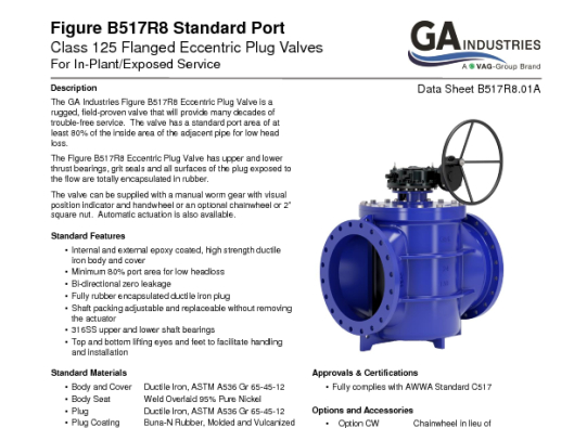 Figure B517R8 Std Port Data Sheet B517R8-01A