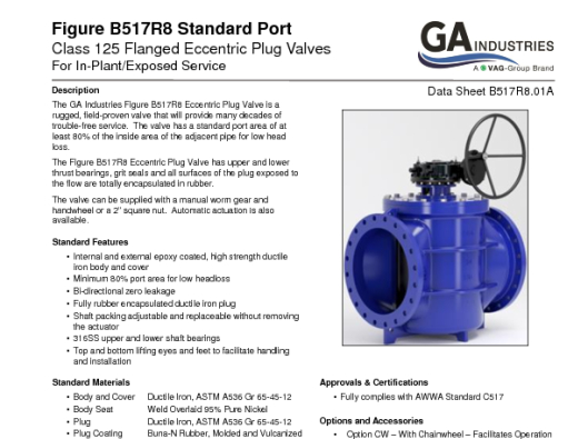 Figure B517R8 Std Port Data Sheet B517R8-01A