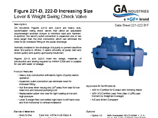 Figures 221-222 Data Sheet 221-222-01F