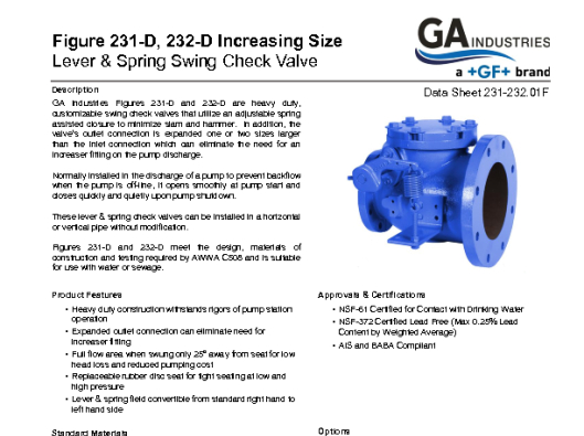 Figures 231-232 Data Sheet 231-232-01F
