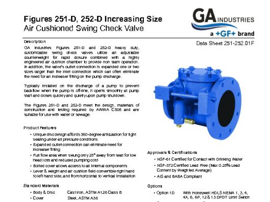 Figures 251-252 Data Sheet 251-252-01F