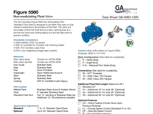 GA-5560-1220 Data Sheet